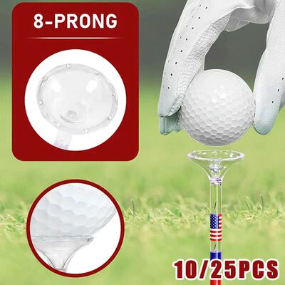 10pcs Golf Ball Holder Reduce Friction and Side Spin Transpa