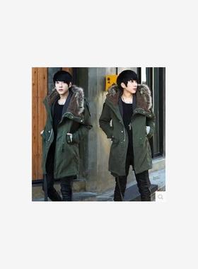 cotton-padded coat winter long jacket men warm topcoat男棉衣