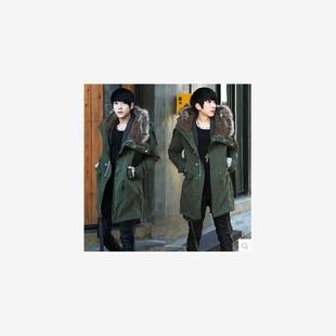 cotton-padded coat winter long jacket men warm topcoat男棉衣