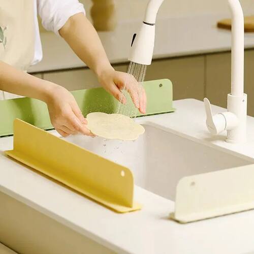 1PC Silicone Sink Baffle Splash Guard with Suction Cup Pool