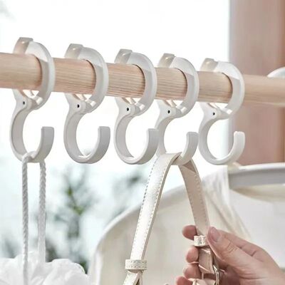 10PCS S Hook Card Hooks for Home Punch Light Closet Kitchen