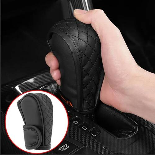 Car Shift Handle Cover Leather Universal Non-Slip Wear-resis