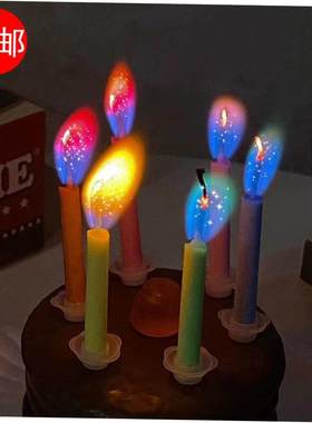 Birthday Colorful Flame Candle Birthday Cake decoration