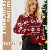 Jumper 圣诞女毛衣针织衫 femme Women Knitted Christmas sweater