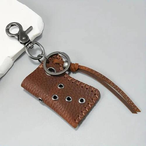 Retro Handmade Soft Cowhide Lighter Leather Case Design Keyc