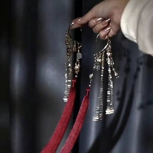 Chinese Traditional Tassel Ear Wrap No Piercing Long Tassel
