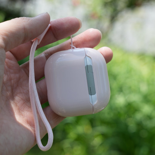 damon light苹果耳机airPods4保护壳挂绳款双层材质苹果蓝牙耳机壳套防摔防滑硅胶加透明壳冰块保护套