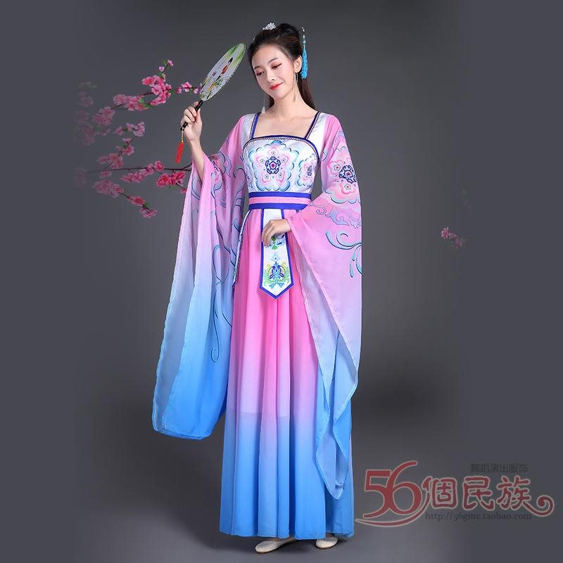 精品知否新款古典舞演出服女广袖汉服古装襦裙改良中国风舞蹈表演