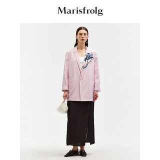 【商场同款】Marisfrolg玛丝菲尔夏季新款优雅时尚粉色西装外套女