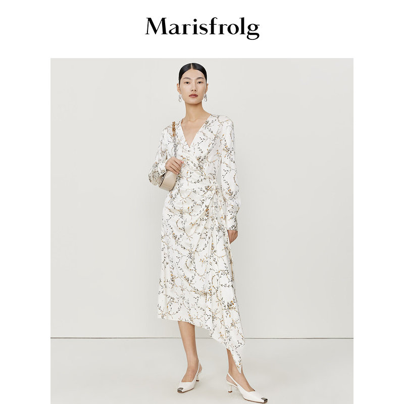 【粉丝专享】玛丝菲尔春季新款V领缎面茶歇裙装连衣裙,女装/女士精品,连衣裙,淘宝优惠券,粉丝福利购,淘宝优惠卷