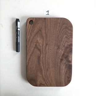 处理黑胡桃木方形家用菜板整木无漆砧板实木面包板寿司板水果板