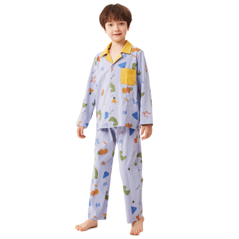 秋鹿纯棉儿童长袖家居服套装