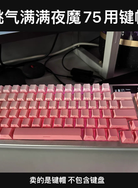 飞花键帽粉色侧刻透光pbt支持wooting夜魔made68ev63ace68雨75k5