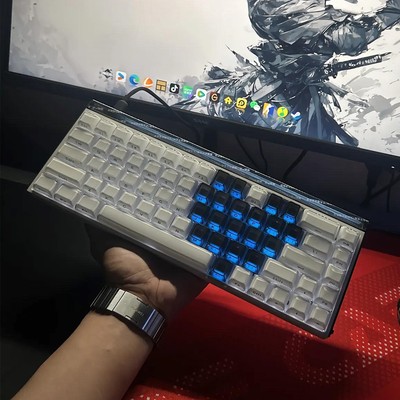 水晶果冻键帽支持made68夜魔ev63