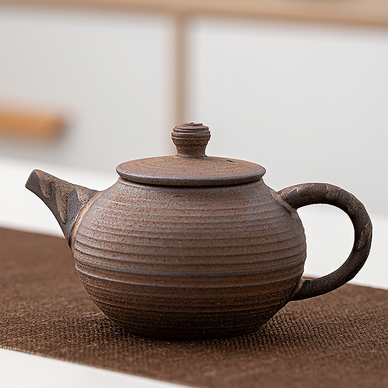 遇素粗陶茶壶仿古烧复古壶泡茶壶家用单壶日式功夫茶具过滤泡茶器