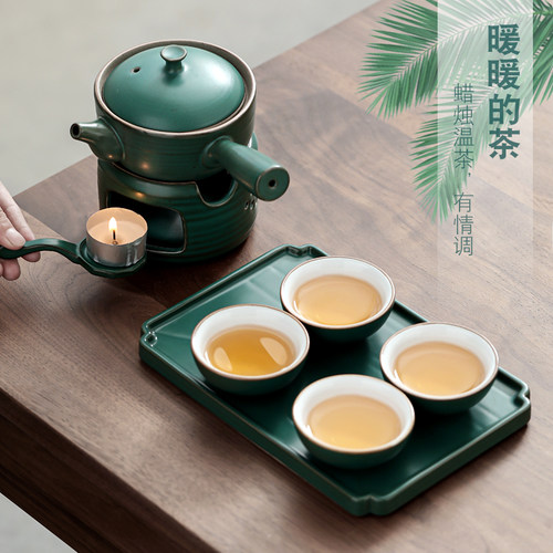 陶瓷温茶炉茶壶茶具套装家用侧把