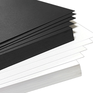 卡纸白卡纸A4黑白硬卡纸8K白色卡纸4K八开黑色牛皮卡纸幼儿园小学生美术专用绘画A3加厚正方形圆形马克笔彩铅