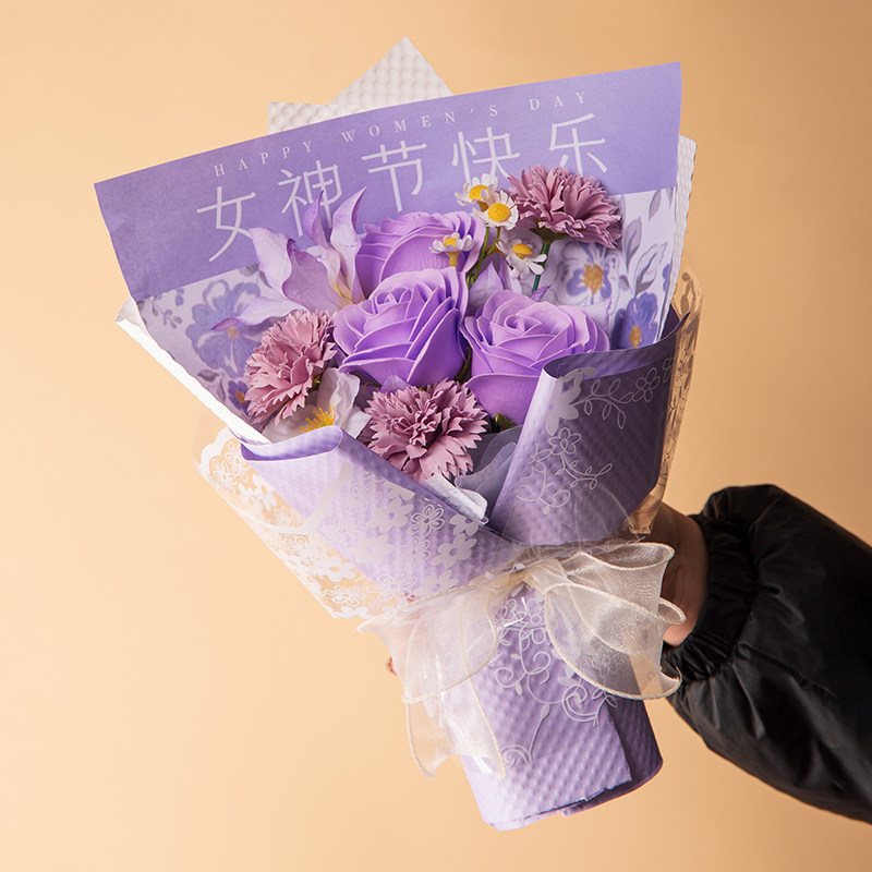 母亲节花束玫瑰康乃馨香皂花送妈妈婆婆女长辈生日礼物实用走心图片