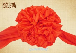 结婚礼绣球大红花球光荣手牵花十字披红绸布新郎古装中式婚庆道具