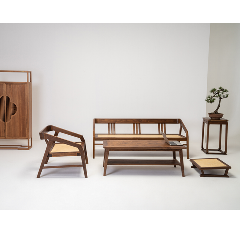 茶几卯榫结构天然木蜡油茶几木