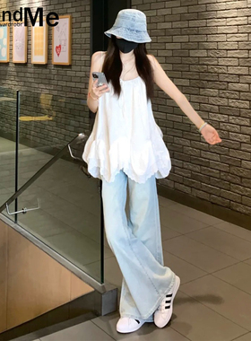 浅色微喇牛仔裤女2026夏季新款高腰显瘦小个子喇叭裤