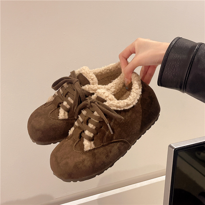 新品全包勃肯鞋加绒毛毛鞋女秋冬棉鞋2025新款雪地靴博肯鞋加绒鞋
