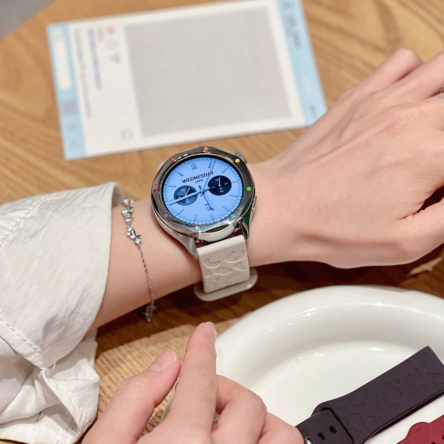 适用小米手表s4 41mm硅胶表带s4sport手表带S1pro小米color2/S2/S3运动腕带男女watchcolor2配件iboann