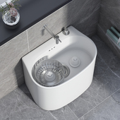 元 匠小号双驱动拖把池阳台大号家用卫生间拖布池陶瓷墩布池