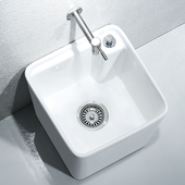 元 匠家用阳台拖把池卫生间小号洗拖布池墩布池阳台地拖盆35×35CM