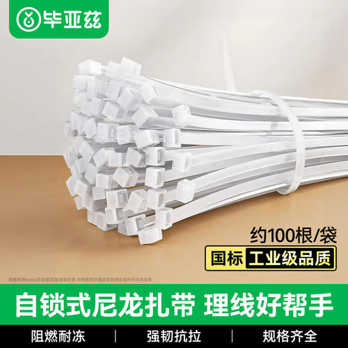 毕亚兹工业级尼龙扎带带固定扣