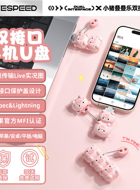 移速可爱卡通手机u盘typec双接口适用于苹果系列手机电脑两用优盘