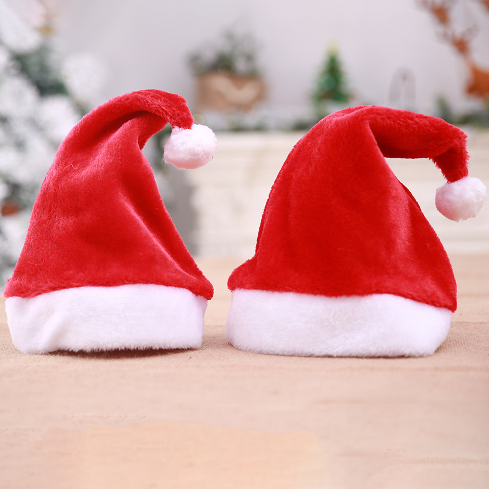 High end Christmas short woolen hat adult hat decoration cap