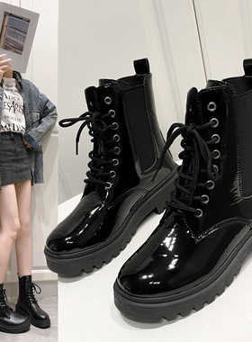 women's thick heel round toe Korean version single boots