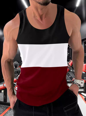 Summer men's sports loose running vest男士运动宽松跑步背心