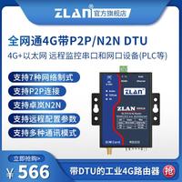 【ZLAN】4G DTU全网通无线串口232/485通讯透传模块异地通信上海卓岚P2P&N2N网关4G无线ZLAN8305LN