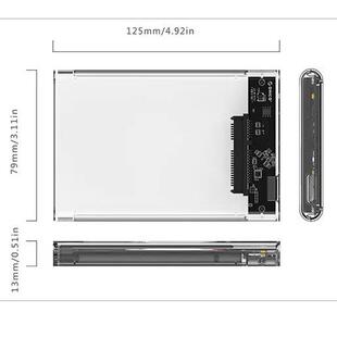 笔记本机械硬盘盒外接改装 USB3.0 奥睿科透明移动硬盘盒2.5寸