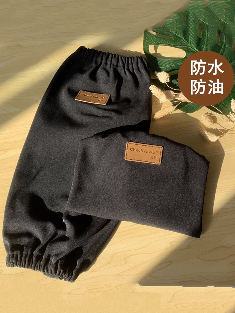 男士专用帆布袖套防水防脏耐磨厨房工作上班加长款护袖头秋冬季女