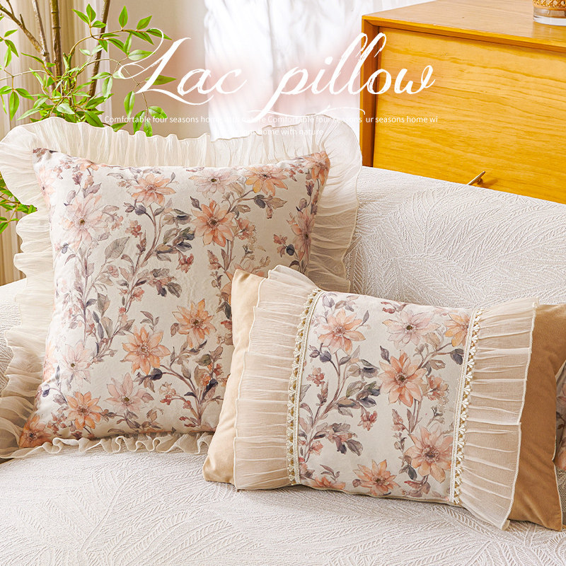 田园风客厅沙发抱枕2025新款法式复古靠垫床头靠枕不含芯腰枕腰靠,居家布艺,靠垫/抱枕,淘宝优惠券,粉丝福利购,淘宝优惠卷