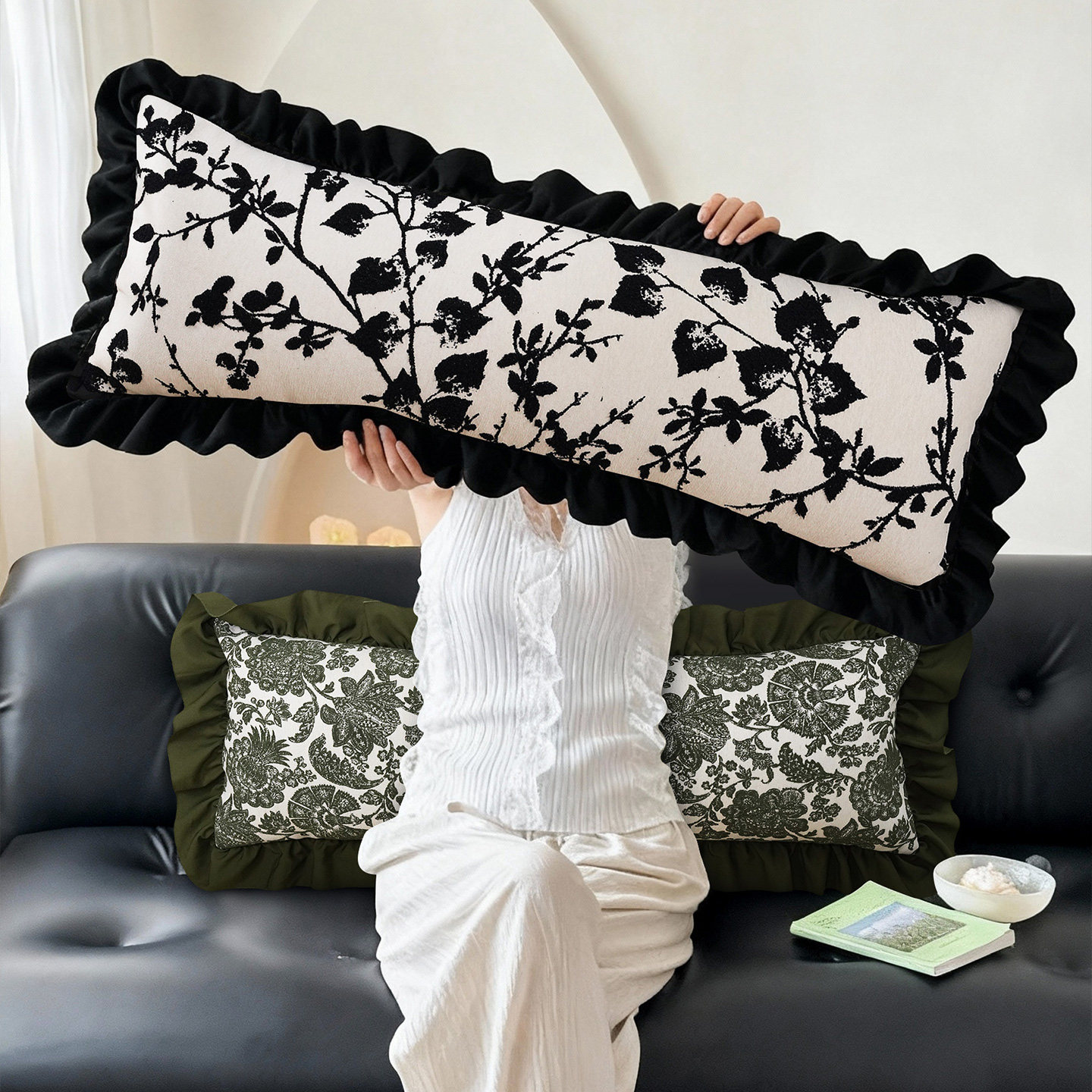 法式中古风长条抱枕套轻奢高级感
