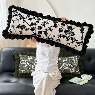 法式中古风长条抱枕套轻奢高级感客厅沙发靠垫长腰枕长条靠枕含芯