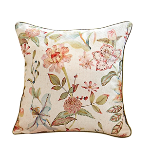 法式花卉抱枕沙发客厅氛围感靠垫家用美式复古含芯靠枕床头大靠背