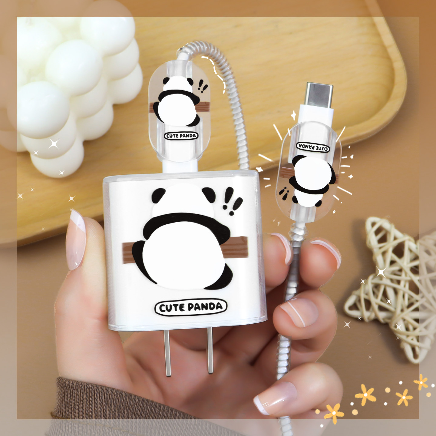 适用数据线套防断裂苹果17Promax17透明印花充电器保护套20W快充头iPhone16e/16通用缠绕绳苹果15/iPad保护壳,3C数码配件,充电器保护套,淘宝优惠券,粉丝福利购,淘宝优惠卷