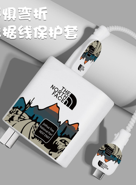 适用一加12充电器保护套100WOPPOReno10pro+ OPPO Find X6pro手机壳数据线防折断防咬两端保护套潮流卡通印花