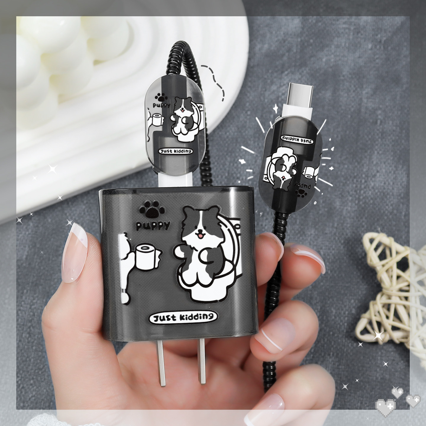 适用苹果17耐脏透明充电器套苹果16Promax15数据线保护套绕绳20W快充头套苹果14Promax13防断裂修复神器iPad,3C数码配件,充电器保护套,淘宝优惠券,粉丝福利购,淘宝优惠卷