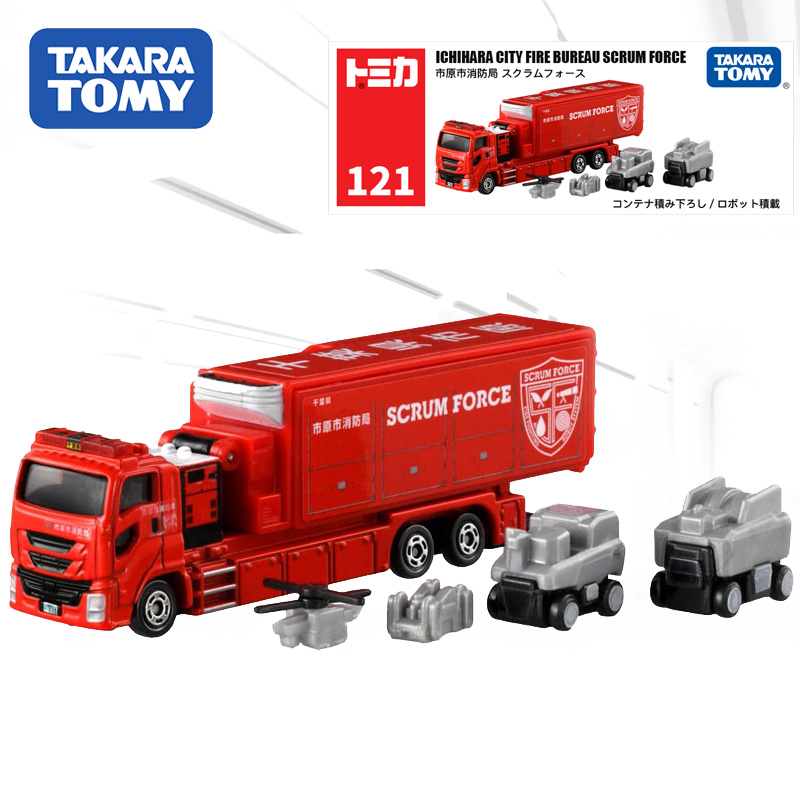 多美卡121号长款消防车模型