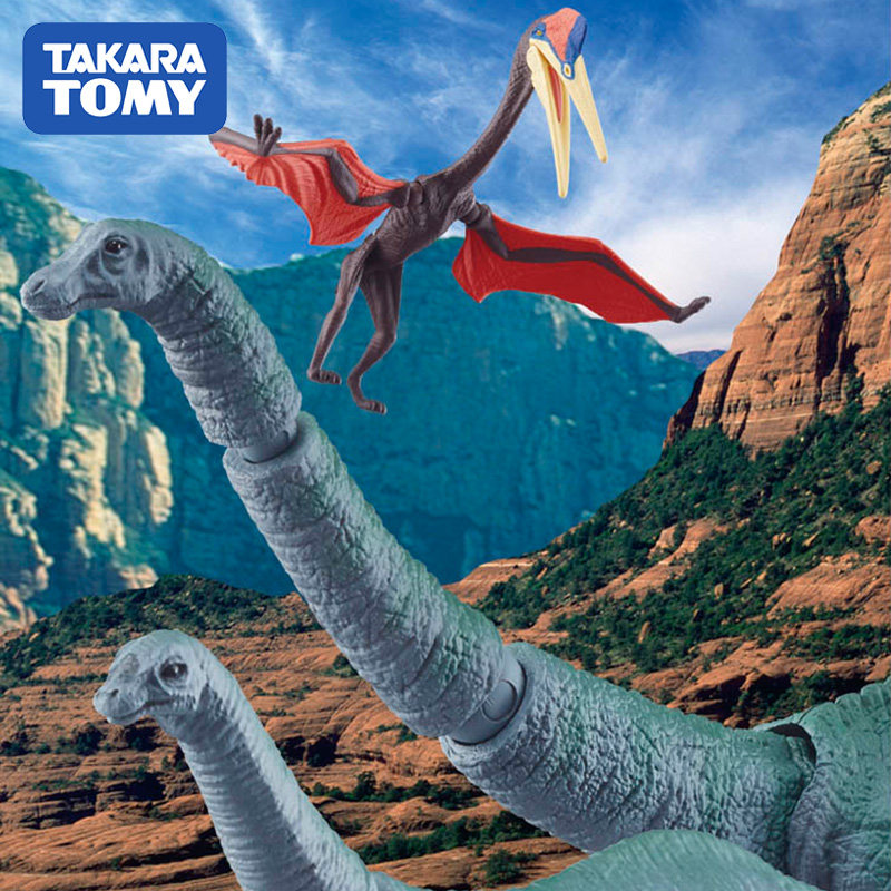 tomy多美安利亚关节可动儿童男孩认知仿真动物恐龙模型套装154143