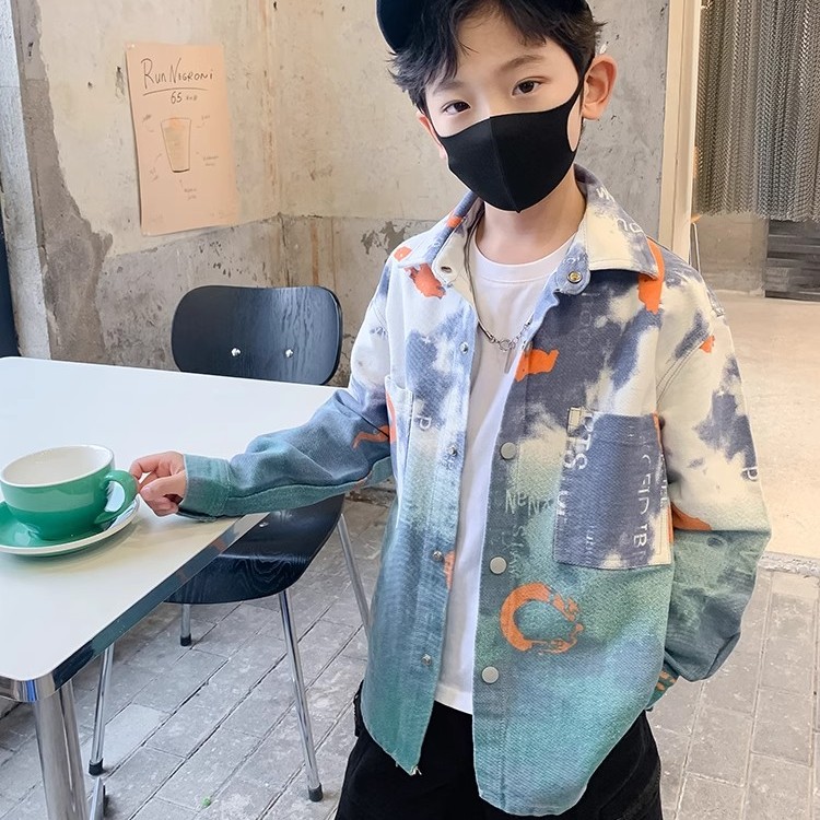 中大童牛仔春夏季炸街洋气男孩潮