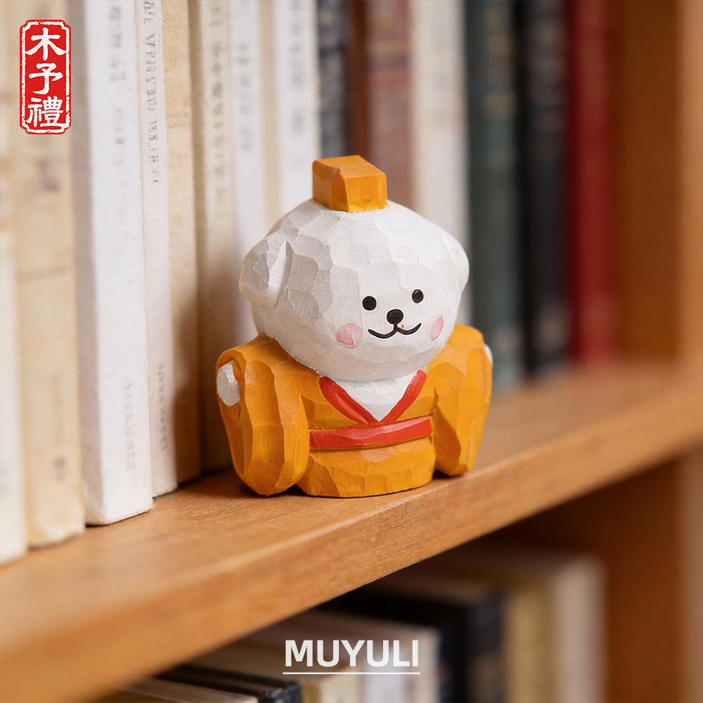 手工木雕丨线条小狗皇帝摆件送男女生女闺蜜生日情人节礼物新年,家居饰品,装饰摆件,淘宝优惠券,粉丝福利购,淘宝优惠卷