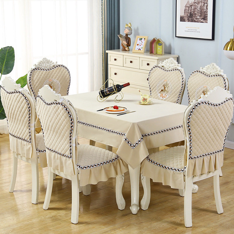 2026年新款酒店欧式餐椅套装椅子靠背桌布餐桌套椅子套家用板凳套