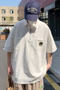 709-2-T1080-P50 单人 夏季情侣翻领poIo衫大码T恤学生日系图片